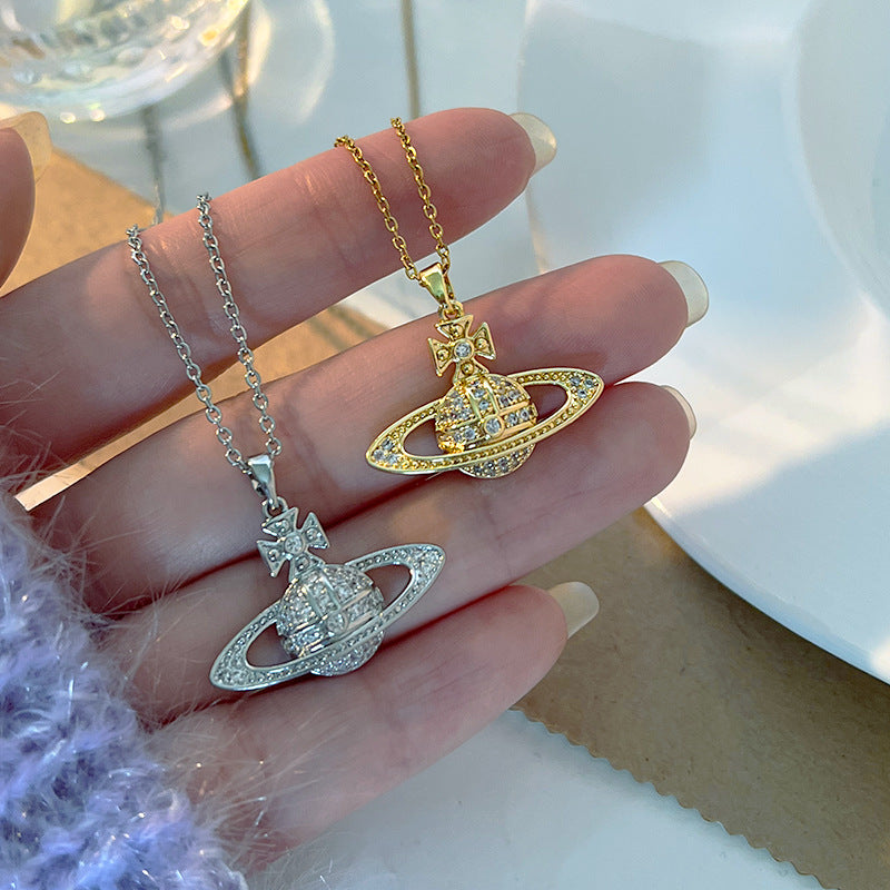 Titanium Steel Saturn Necklace The Queen Mother Of West Luxe Jewelry Hausofjb