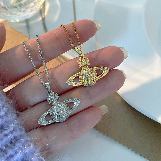Titanium Steel Saturn Necklace The Queen Mother Of West Luxe Jewelry Hausofjb