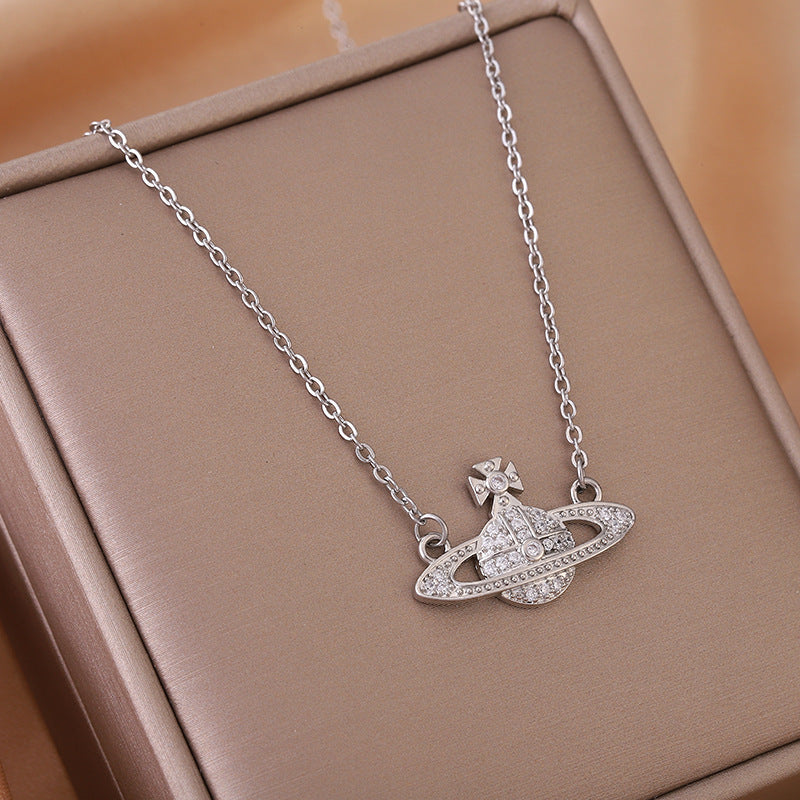 Titanium Steel Saturn Necklace The Queen Mother Of West Luxe Jewelry Hausofjb