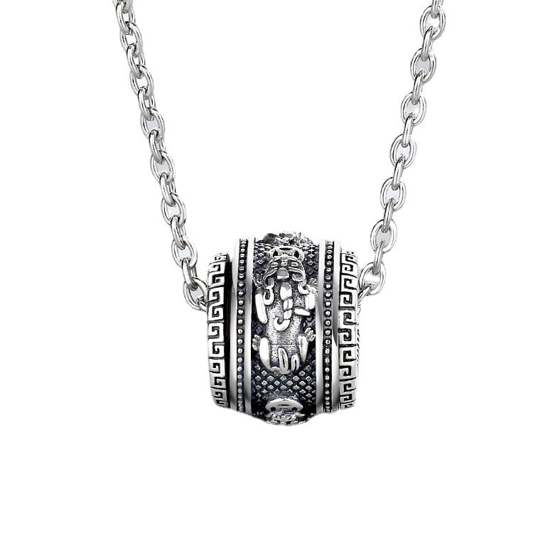 Trendy Retro Clavicle Chain Necklace Rotatable New Chinese Style Hausofjb