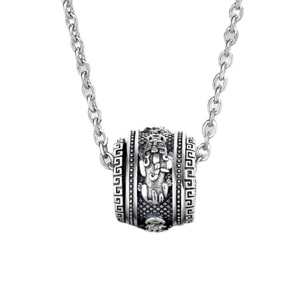 Trendy Retro Clavicle Chain Necklace Rotatable New Chinese Style Hausofjb