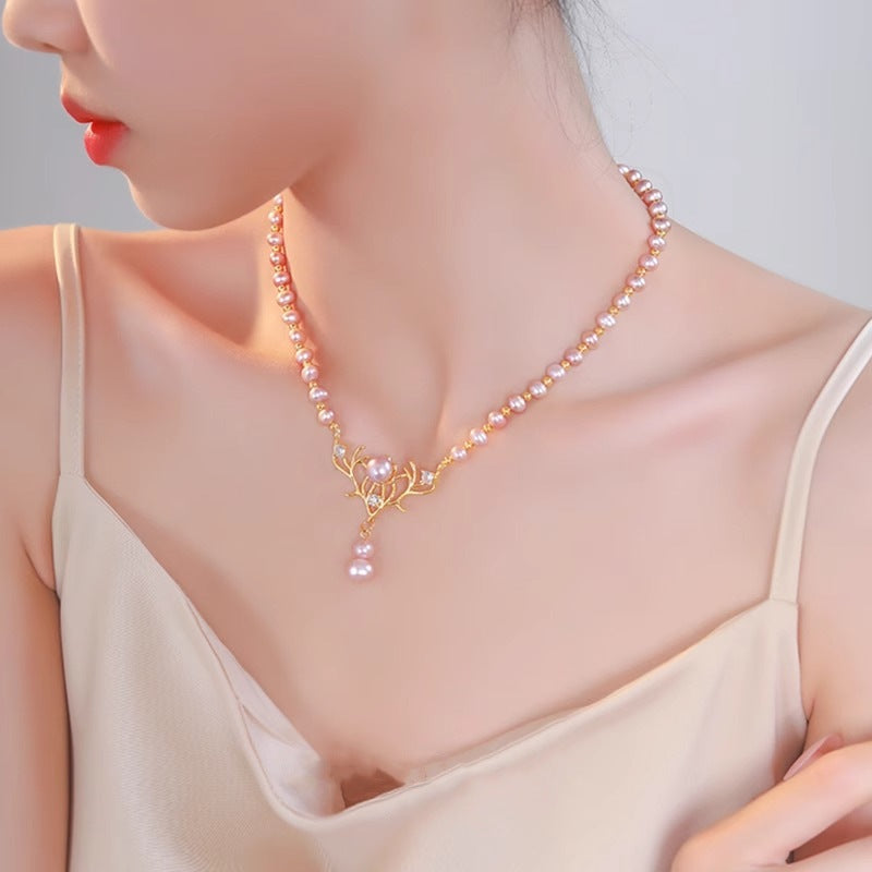Korean Style Imitation Pearl Necklace With Elegant Finish Hausofjb