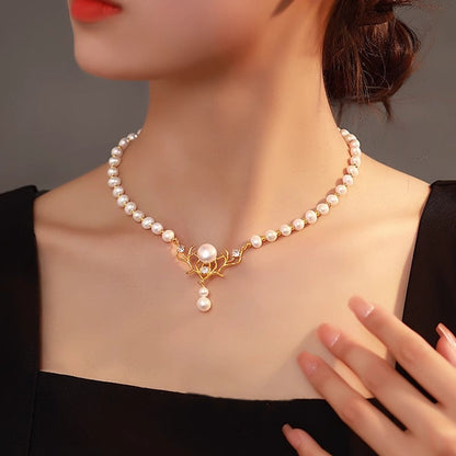 Korean Style Imitation Pearl Necklace With Elegant Finish Hausofjb