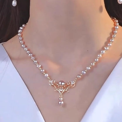Korean Style Imitation Pearl Necklace With Elegant Finish Hausofjb