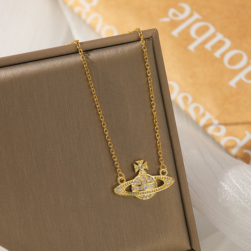 Titanium Steel Saturn Necklace The Queen Mother Of West Luxe Jewelry Hausofjb