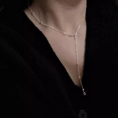 Women's Italian Square Minimalist Necklace Solid Polka Dot Design Hausofjb