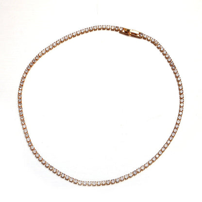 Malachite Electroplated Round Necklace Retro Fashion Jewelry Copper Zircon Hausofjb