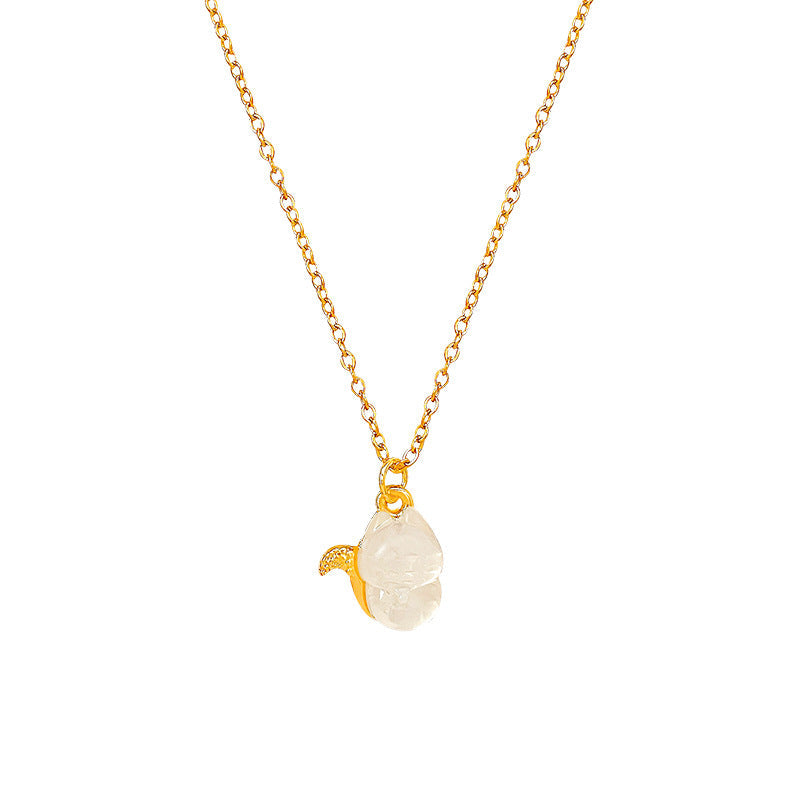 Sense Lucky Kitten Titanium Steel Necklace For Women Gold Silver Hausofjb