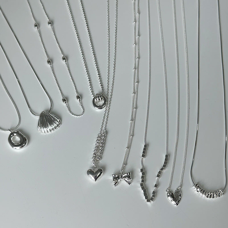 Women's Clavicle Chain Necklace Set Ellipse Style Sweet Fashion Hausofjb