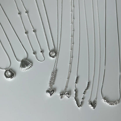 Women's Clavicle Chain Necklace Set Ellipse Style Sweet Fashion Hausofjb