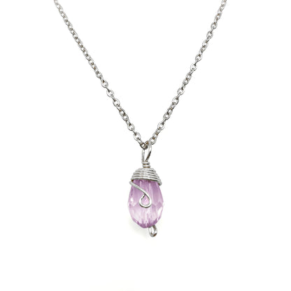 Silver Birthstone necklace