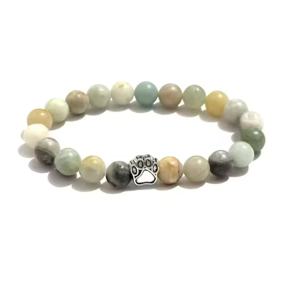 PawZee Beaded Bracelet with Paw Charm