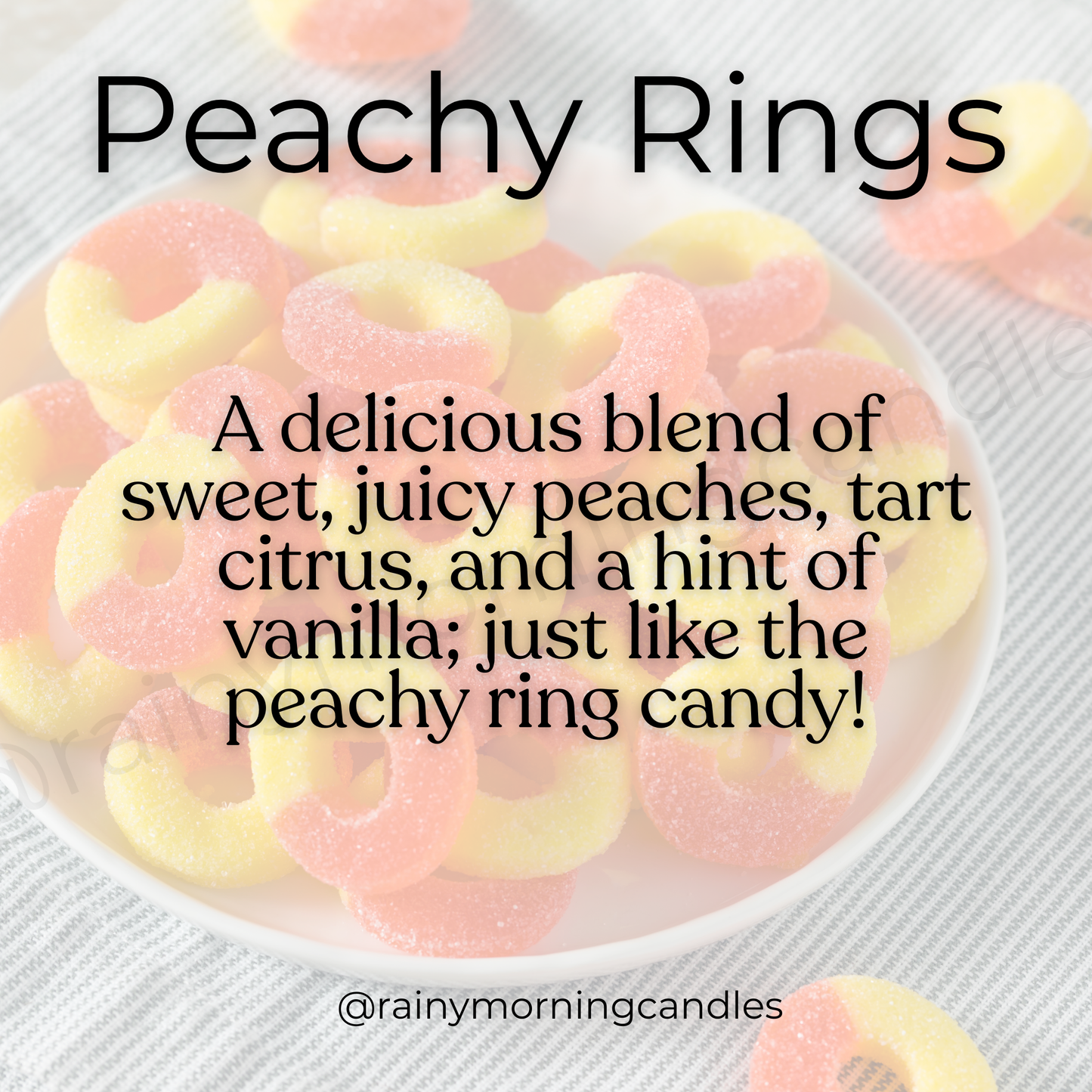 Peachy Rings | Wax Melts Rainy Morning Candles