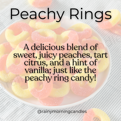 Peachy Rings | Wax Melts Rainy Morning Candles