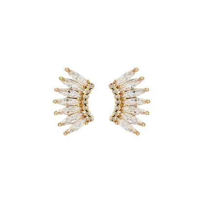 Petite Crystal Madeline Earrings Gold