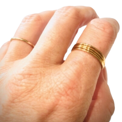 14k gold-fill or sterling silver SMOOTH RING SET