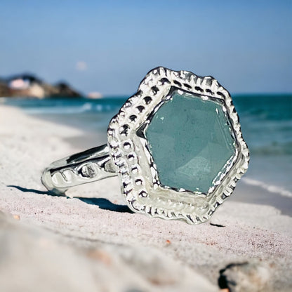Hex Gemstone Ring