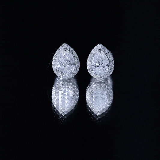 Certified 1.3 Carat Lab Grown Diamond Teardrop Stud Earrings