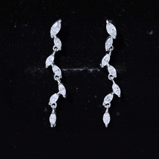 Marquise Lab Grown Diamond Bridal Dangle Earrings