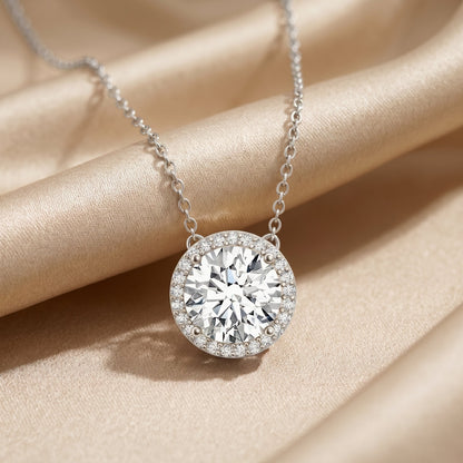 IGI Certified Round Lab Grown Diamond Wedding Necklace for Women