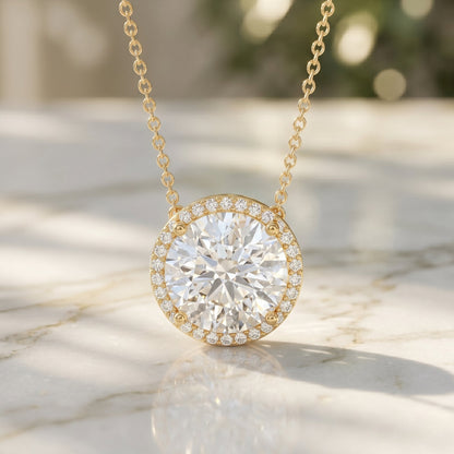 IGI Certified 5 Carat Lab Grown Diamond Wedding Necklace