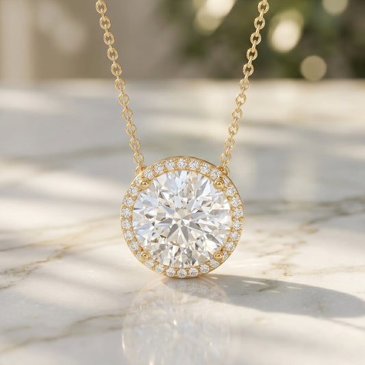 IGI Certified 5 Carat Lab Grown Diamond Wedding Necklace