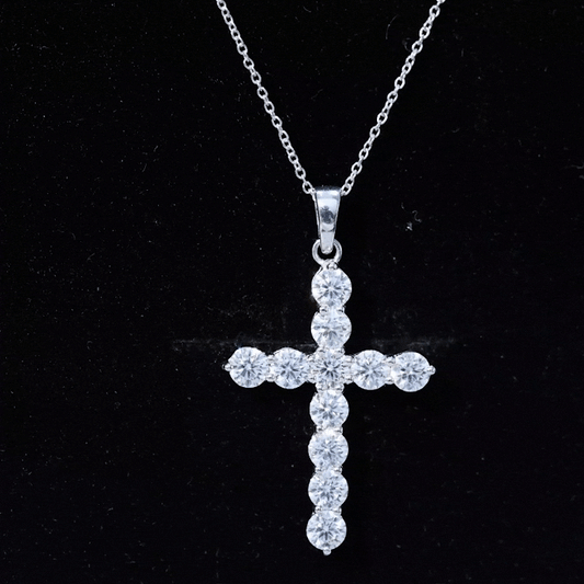 Lab Grown Diamond Catholic Cross Necklace For Women