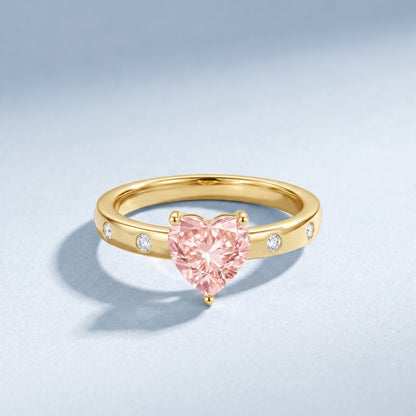 IGI Certified Solitaire Lab Grown Pink Diamond Engagement Ring for Women