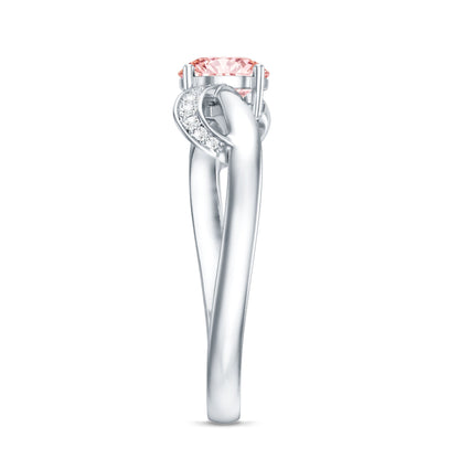 IGI Certified Lab Grown Pink Diamond Classic Engagement Ring