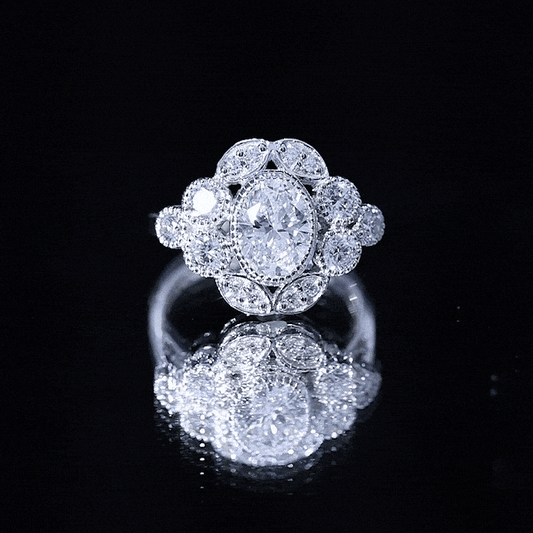 Certified Lab Grown Diamond Oval Engagement Ring