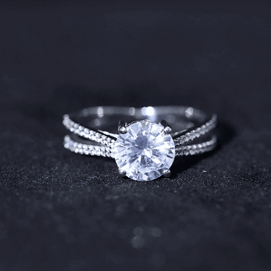 Certified 2 Carat Lab Grown Diamond Split Shank Engagement Ring