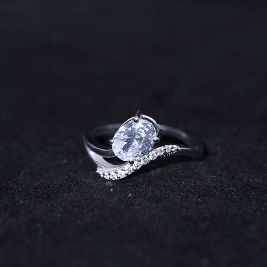 Certified 1.2 Carat Lab Grown Diamond Oval Engagement Ring For Women