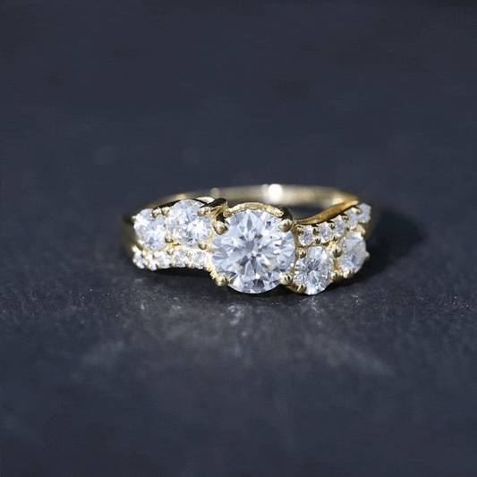 Certified Lab 1.2 Carat Round Diamond Designer Engagement Ring