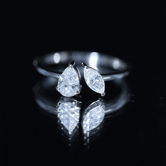 Certified Lab Grown Diamond Two Stone Promise Ring