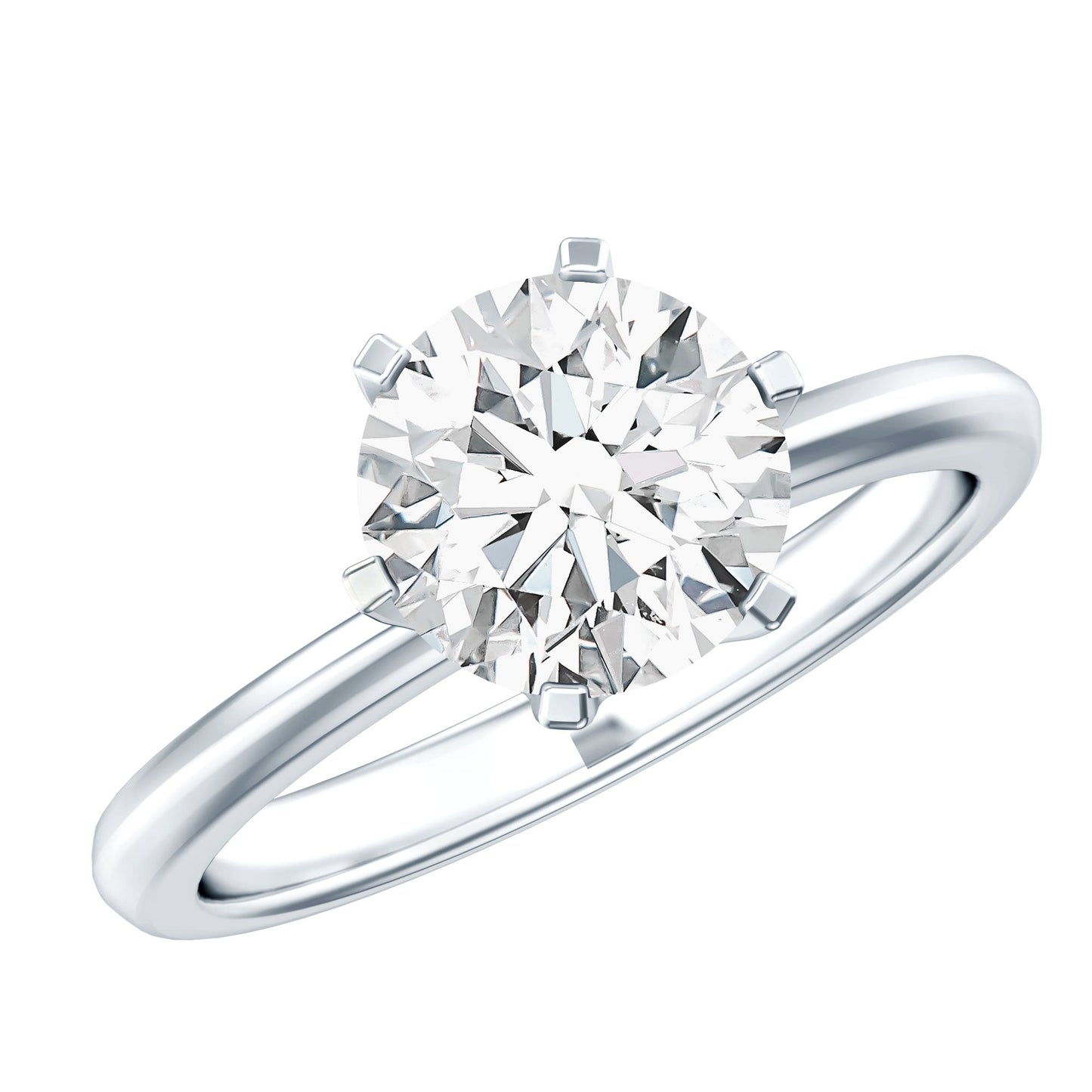 3 Carat IGI Certified Lab Grown Diamond Round Engagement Ring