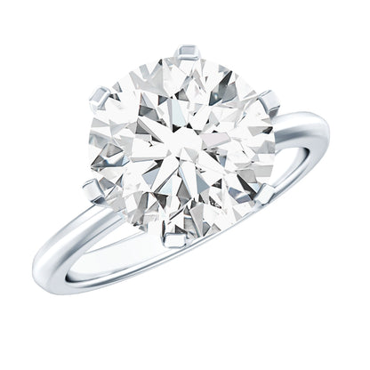 4 Carat Lab Created Diamond Solitaire Engagement Ring with IGI Certificate