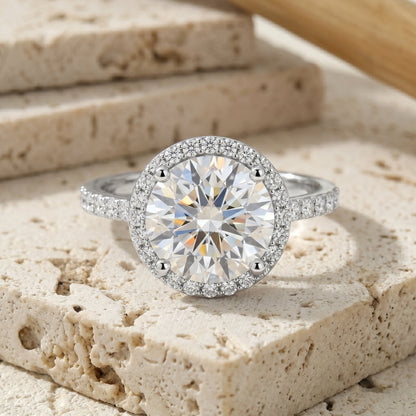 5 Carat Round Lab Grown Diamond Engagement Ring with IGI Certified