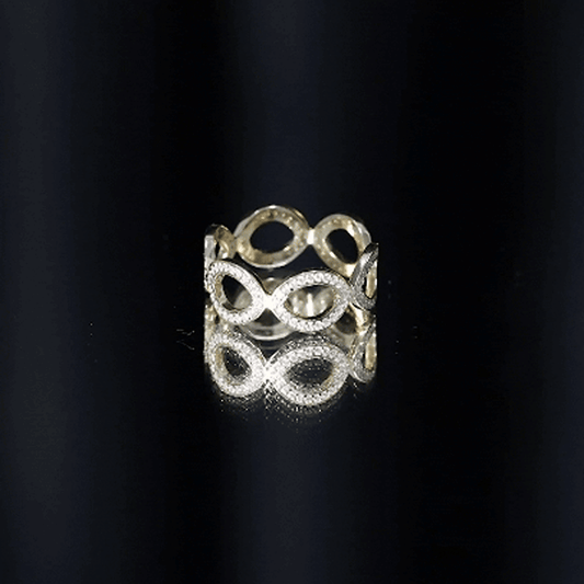 Lab Created Diamond Infinity Band Ring For Women