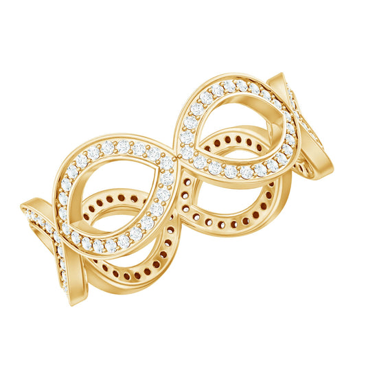 Lab Created Diamond Infinity Band Ring For Women