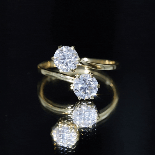 Certified Lab Created Diamond Moi Et Toi Engagement Ring for Women
