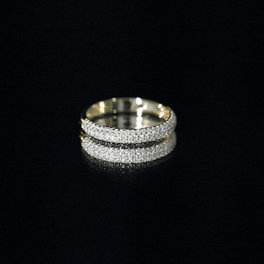 Certified Lab Grown Diamond 3 Row Eternity Ring