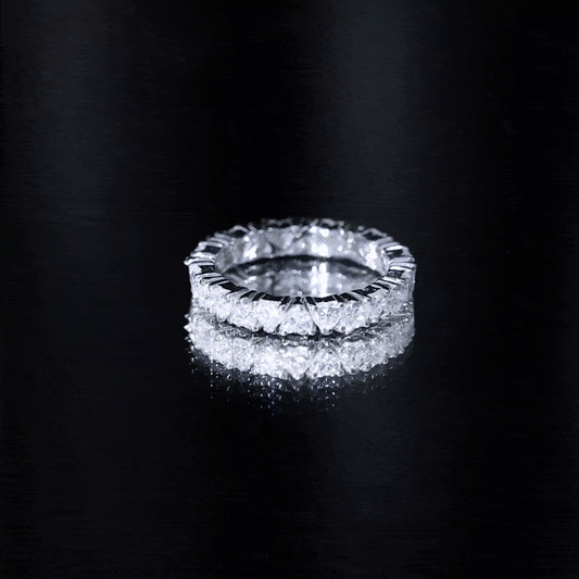 Brilliant Cut Lab Diamond Heart Wedding Band For Women