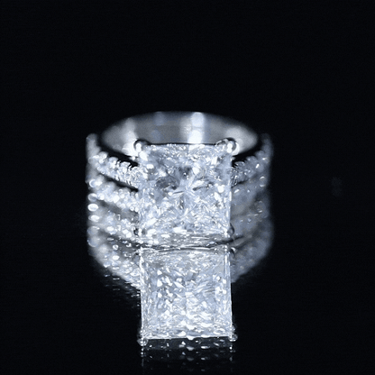 IGI Certified Huge 5 Carat Lab Grown Diamond Engagement Wedding Ring Set
