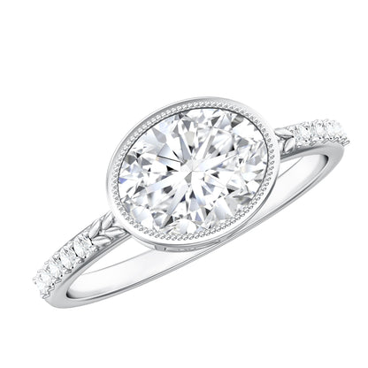 IGI Certified Lab Diamond Engagement Ring with 2 Carat Oval