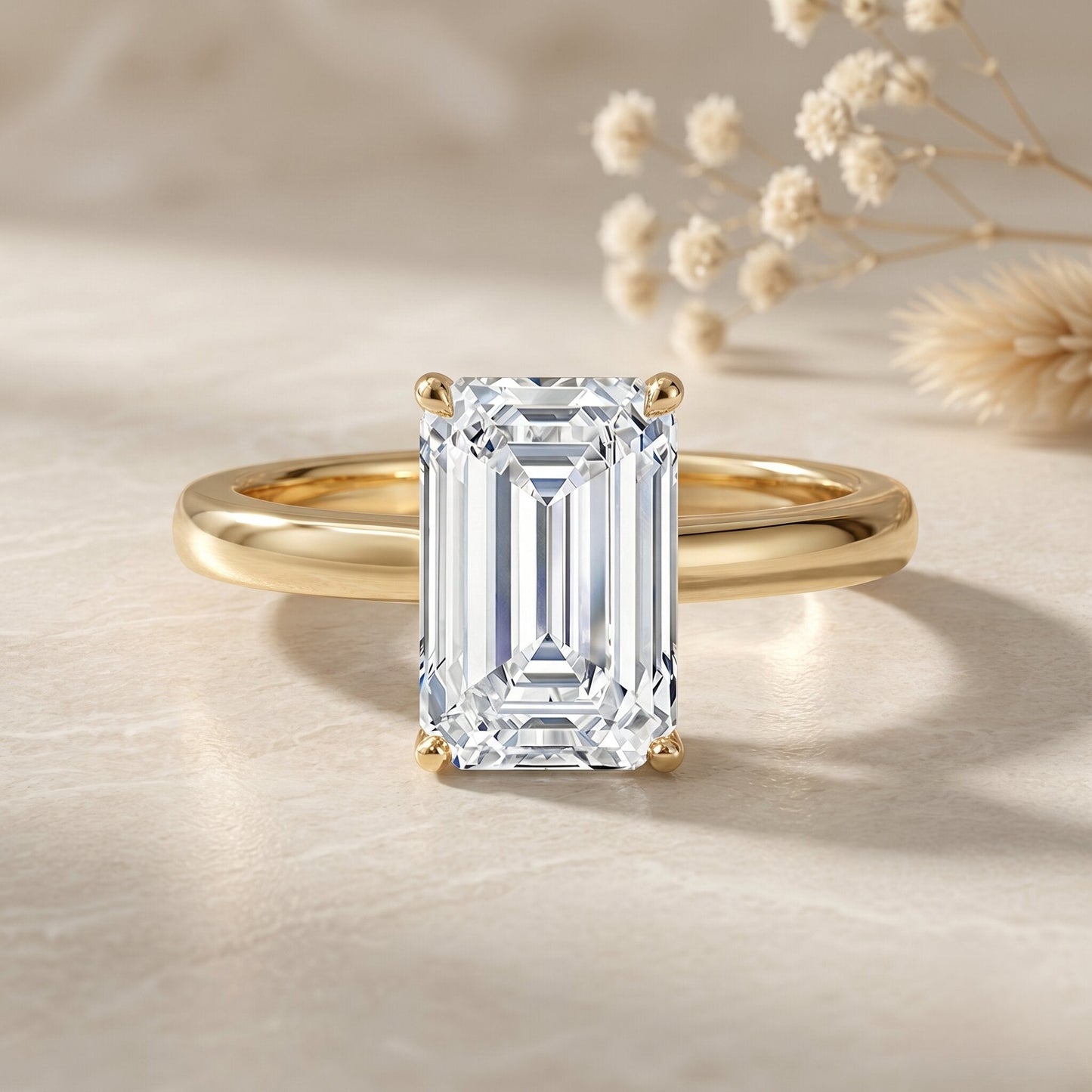Emerald Cut 2 Carat Engagement Ring with IGI Certified Lab Diamond