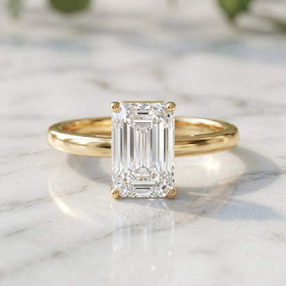 Emerald Cut 2 Carat Engagement Ring with IGI Certified Lab Diamond