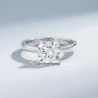 IGI Certified Lab Grown 3 Carat Diamond Princess Cut Engagement Ring Solitaire