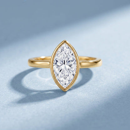 IGI Certified 2 Carat Lab Grown Diamond Marquise Ring For Engagement