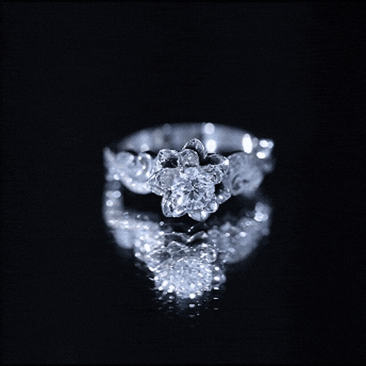 Lab Grown Diamond Flower Engagement Ring For Her