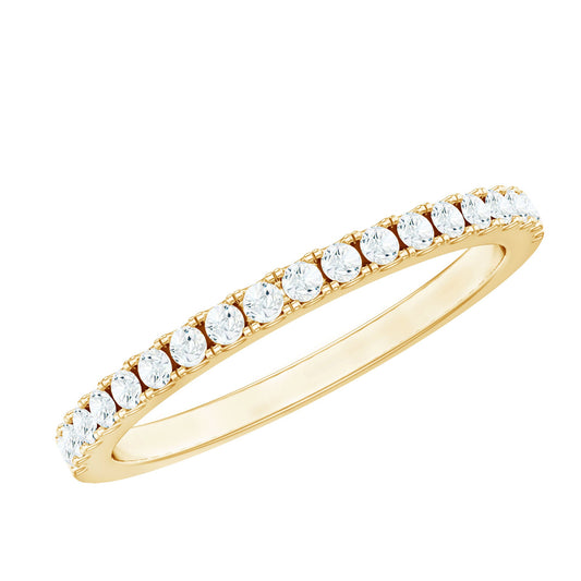 Lab Created Diamond Simple Eternity Ring In Pave Setting